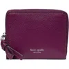 Kate Spade New York Loop Small Pebbled Leather Zip Wallet In Purple