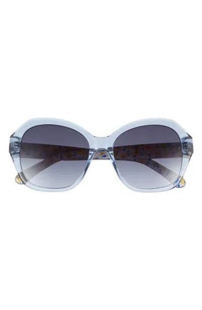 Kate Spade New York Lottie 55mm Butterfly Sunglasses In Blue
