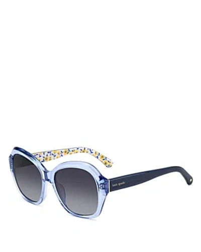 Kate Spade New York Lottie Round Sunglasses, 55mm In Blue