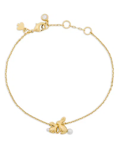 Kate Spade New York Love You, Mom Bunny Bracelet In Brown