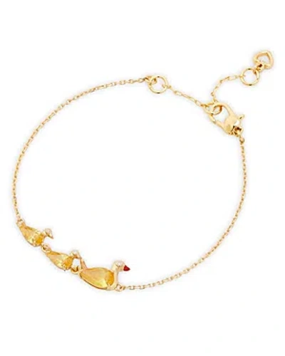 Kate Spade New York Love You, Mom Ducks In A Row Bracelet In Yellow/gold