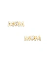 Kate Spade Gold-tone Crystal Mom Stud Earrings In Gold
