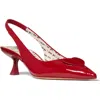 Kate Spade New York Lover Crinkle Patent Leather Sllingback Pump In Red