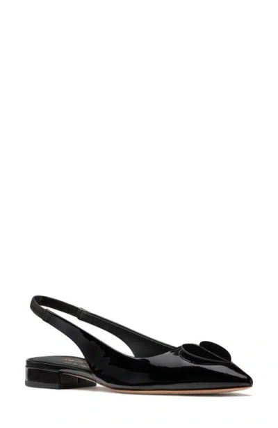 Kate Spade New York Lover Slingback Pointed Toe Flat In Black