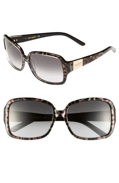 Kate Spade New York Lulu 55mm Rectangular Sunglasses In Brown