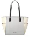 Kate Spade New York Madison Colorblocked Saffiano Leather Laptop Tote In Gray
