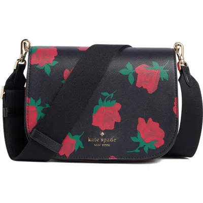 Kate Spade New York Madison Rose Toss Print Saddle Bag In Multi