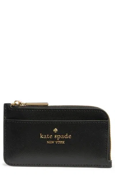 Kate Spade New York Madison Saffiano Leather Card Case In Black