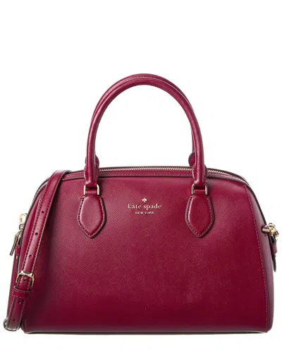 Kate Spade New York Madison Saffiano Leather Large Dolly Duffel Crossbody In Purple