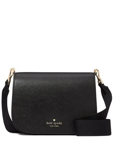 Kate Spade New York Madison Saffiano Leather Saddle Bag In Black