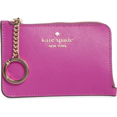 Kate Spade New York Madison Saffiano Zip Card Case In Baja Rose