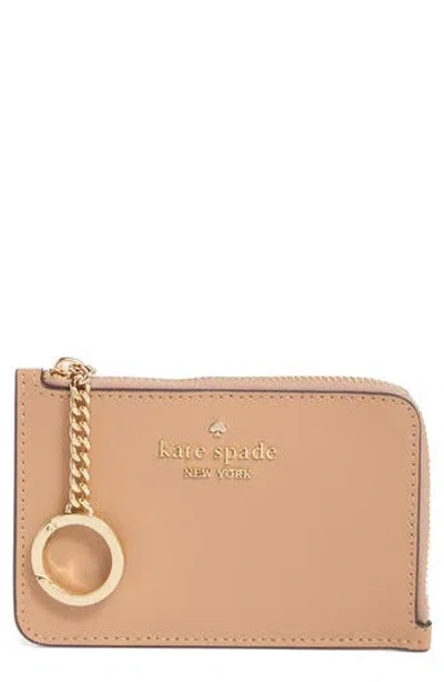 Kate Spade New York Madison Saffiano Zip Card Case In Brown