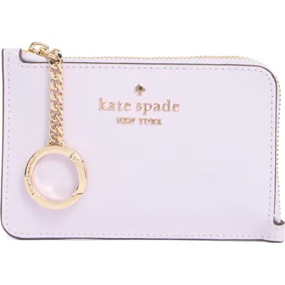 Kate Spade New York Madison Saffiano Zip Card Case In Violet Spritz
