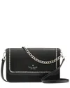 Kate Spade New York Madison Willow Medium Flap Convertible Leather Crossbody In Black