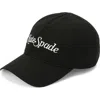 Kate Spade New York Magazine Script Twill Baseball Cap In Black