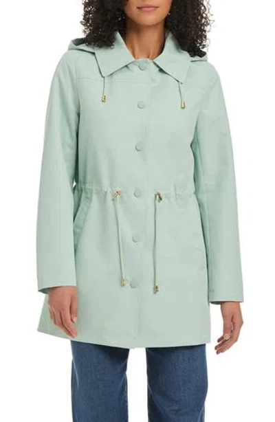 Kate Spade New York Magic Print Hooded Rain Jacket In Green