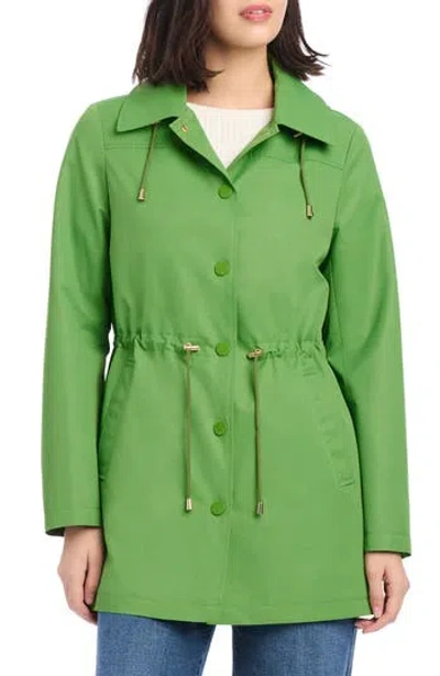 Kate Spade New York Magic Print Hooded Rain Jacket In Green