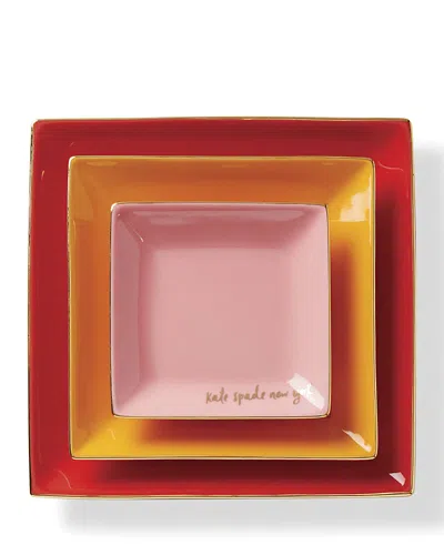 Kate Spade New York Make It Pop 3 Piece Tray Set In Multi