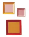 Kate Spade New York Make It Pop 3pc Tray Set In Red