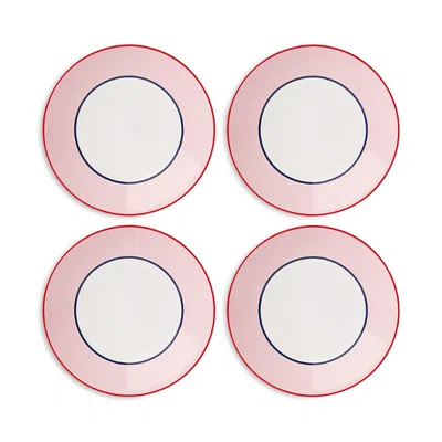 Kate Spade New York Make It Pop Accent Plates, Set Of 4 In Pink