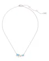 Kate Spade Mama Elephant Pendant In Blue/silver