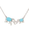 Kate Spade Mama Elephant Pendant In Clear/silver