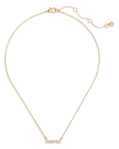 Kate Spade New York Mama Pave Pendant Necklace, 16-19 In Gold