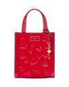 Kate Spade New York Manhattan Key To My Heart Embossed Patent Leather Mini Tote In Red