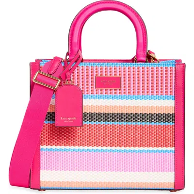 Kate Spade New York Manhattan Striped Woven Straw Tote