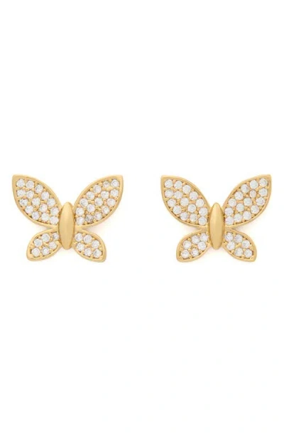 KATE SPADE KATE SPADE NEW YORK MANIFEST PAVÉ BUTTERFLY STUD EARRINGS