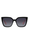 Kate Spade Marlowe 55mm Gradient Square Sunglasses In Black Pink/grey Shaded