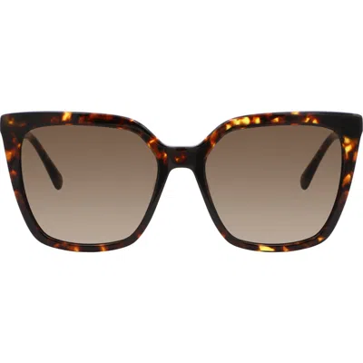 Kate Spade New York Marlowe 55mm Gradient Square Sunglasses In Havana/brown Sf