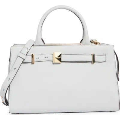Kate Spade New York Medium Deco Leather Satchel In Gray