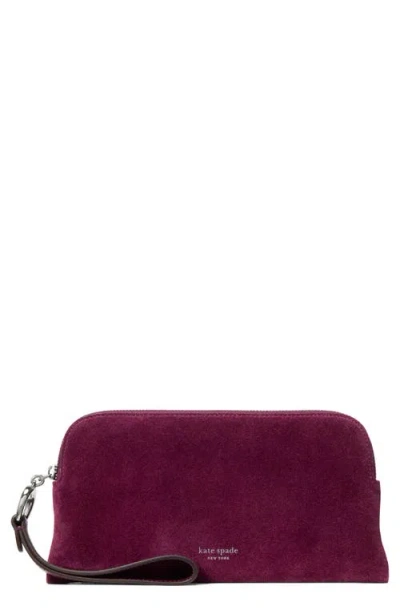 Kate Spade New York Medium Halo Suede Wristlet In Neutral