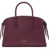 Kate Spade New York Medium Knott Pebbled Leather Satchel In Red