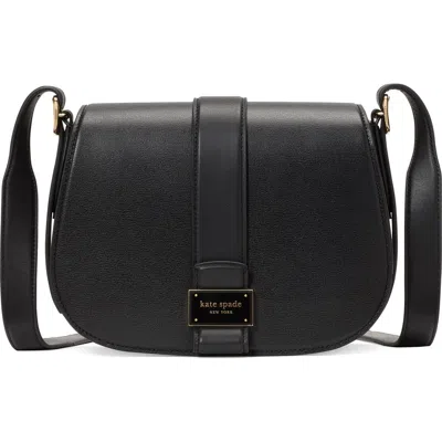 Kate Spade New York Medium Noveau Textured Leather Crossbody Bag In Black