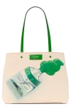 Kate Spade New York Medium Squeeze Print Canvas Tote In Ks Green Multi
