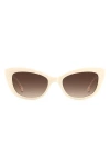 Kate Spade New York Merida 54mm Cat Eye Sunglasses In Beige/brown Gradient