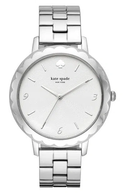 Kate Spade New York Metro Bracelet Watch, 38mm In Silver