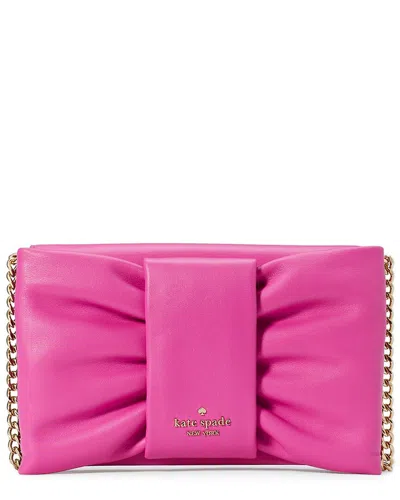 Kate Spade New York Millie Bow Flap Leather Crossbody In Yellow