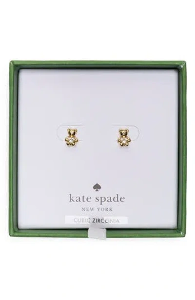 Kate Spade New York Mini Bear Stud Earrings In Gold
