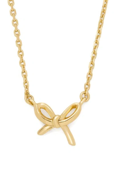 Kate Spade New York Mini Bow Pendant Necklace In Gold