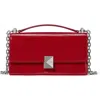 Kate Spade New York Mini Deco Patent Leather Convertible Chain Crossbody Bag In Red