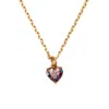 Kate Spade Gold-tone Stone Heart Pendant Necklace, 16" + 3" Extender In Gold Multi