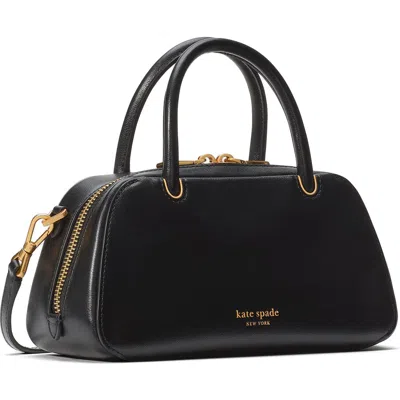 Kate Spade New York Mini Grace Fine Grain Leather Top Handle Bag In Black