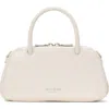 Kate Spade New York Mini Grace Fine Grain Leather Top Handle Bag In White
