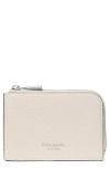 Kate Spade New York Mini Pebble Leather Zip Card Case In Neutral