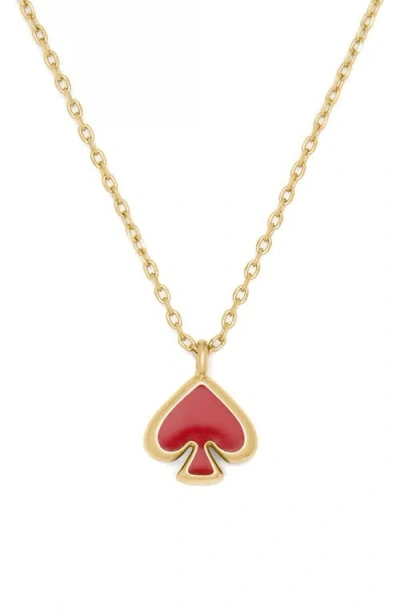 Kate Spade New York Mini Spade Pendant Necklace In Gold