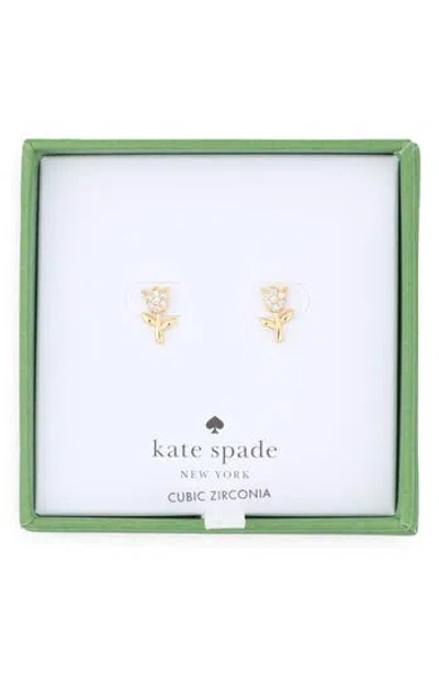 Kate Spade New York Mini Tulip Stud Earrings In Gold