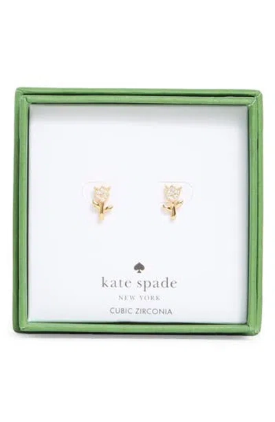 Kate Spade New York Mini Tulip Stud Earrings In Gold